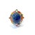 Bochic “Capri” Vintage Blue Sapphire & Multi Sapphire Ring Set In 18K Gold & Silver For Sale - Image 9 of 12