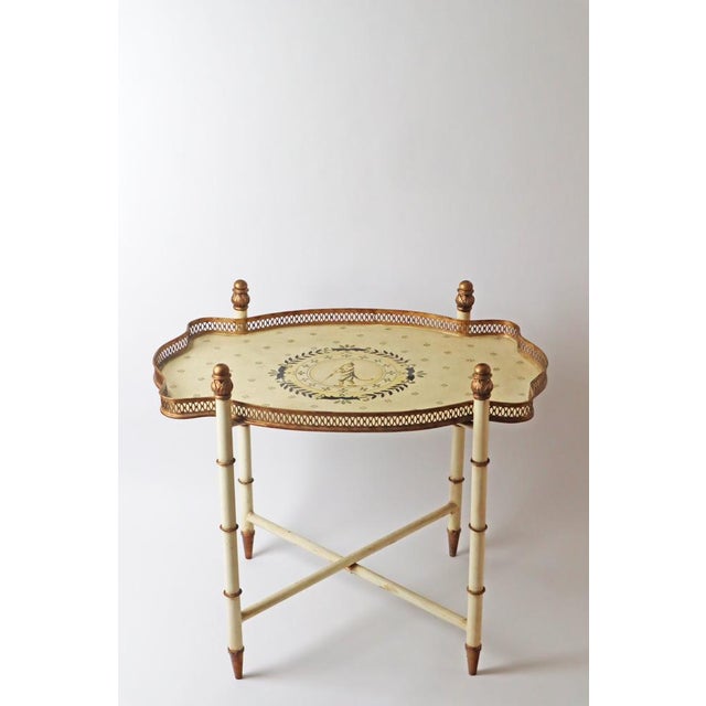 Hollywood Regency Hollywood Regency Monkey Tray Table with Foldable Stands, Italy, 1960s For Sale - Image 3 of 17