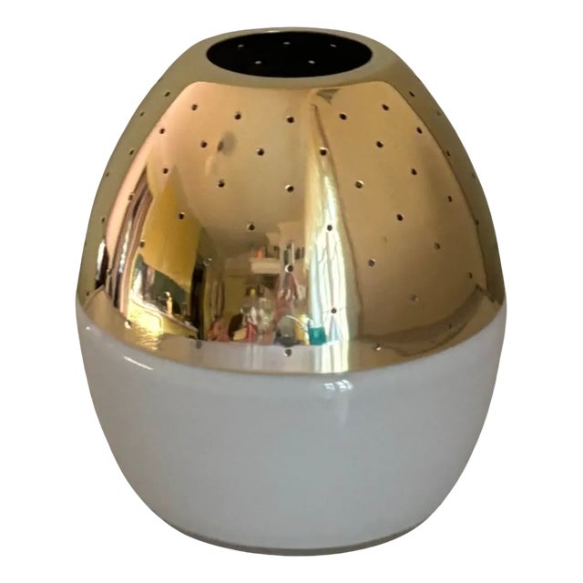 Candleholder in Glass and Brass by Hans-Agne Jakobsson, 1960s For Sale