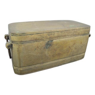 Antique Mindanao East Indian Brass Betel Nut Snuff Box For Sale