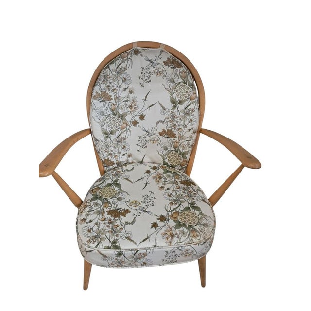 Vintage Armchair in Blonde Wood from Ercol For Sale - Image 13 of 18