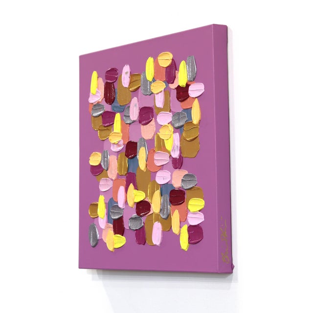 One Truth - Impasto Inspired Thick Paint Pink Abstract Painting Original Artwork by Shiri Phillips For Sale In Los Angeles - Image 6 of 9