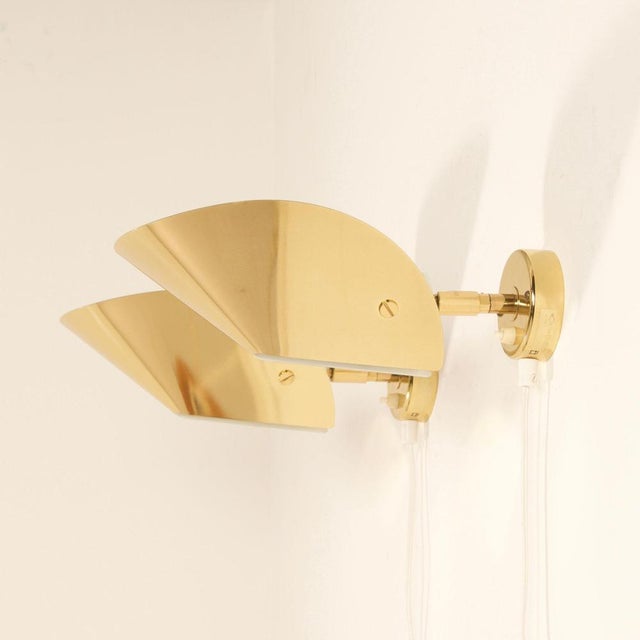 Brass Wall Lights from Aneta, 1980s, Set of 2 For Sale - Image 13 of 14