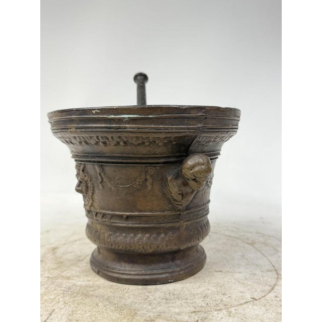 Antique Giant Bronze Mortar, 1890s For Sale - Image 5 of 9