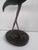Vintage Korean Black and Gold Heron Sculpture on Oval Base, 13” For Sale - Image 4 of 11