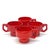 Mid-Century Modern Vintage High Gloss Engine Red Ceramic Mugs - Set of 4 For Sale - Image 3 of 7
