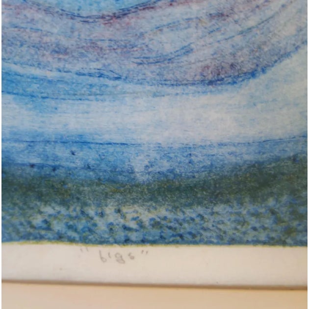 1970s Maria Alquilar (Barbara Taffet) Signed Expressionist Work on Paper “Bigs” – Framed For Sale - Image 5 of 7