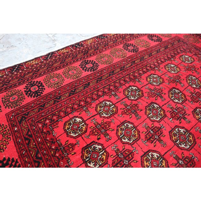 Hand Knotted Vintage Afghan Kunduzi Rug For Sale - Image 4 of 6