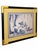 An elegant Chinoiserie floral composition featuring creamy, peony-like blossoms, blue-green foliage, and cascading willow...