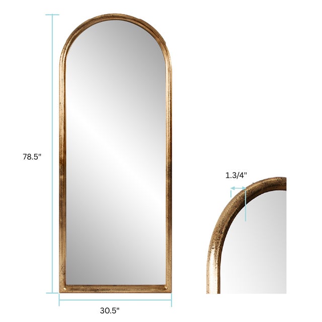 Gold Tirtoff Grande Arch Mirror For Sale - Image 8 of 9