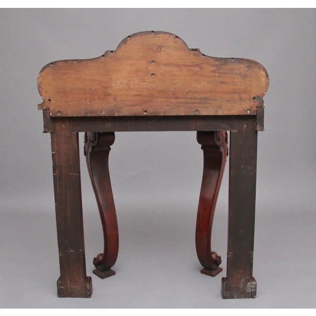 Wood 19th-Century Mahogany and Marble Top Console Table For Sale - Image 7 of 13