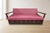 Mid-Century Modern Burgundy Folding Sofa Bed from Edmund Homa, Czechoslovakia, 1960s For Sale - Image 13 of 15