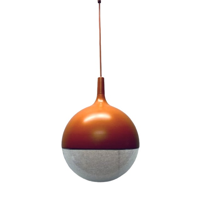 Vintage Space Age Orange Väster Pendant Light by Knut Hagberg for Ikea, Sweden For Sale