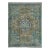 Rug & Kilim’s Distressed Style Rug in Blue Medallion Pattern For Sale