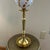 Hollywood Regency Vintage Brass & Glass Accent Lamp For Sale - Image 3 of 6