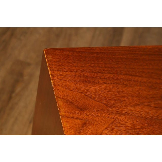 Merton Gershun For American Of Martinsville Mid Century Modern Walnut Lowboy Dresser For Sale - Image 13 of 18