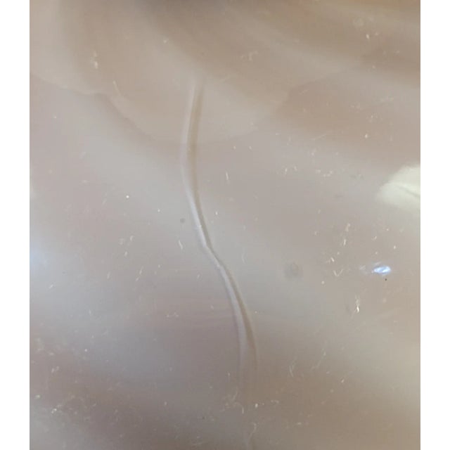 Mid 20th Century Hollywood Regency Murano Attributed Cased Glass Amethyst Swirl Marble Banquet Table Lamp For Sale - Image 11 of 12