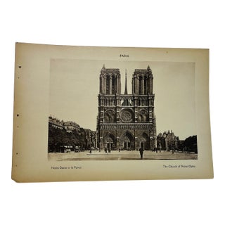 1933 Notre-Dame Cathedral Paris Print For Sale