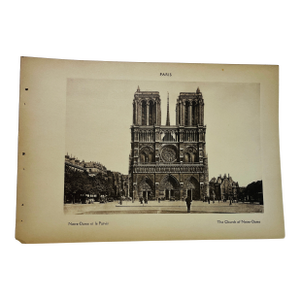 1933 Notre-Dame Cathedral Paris Print