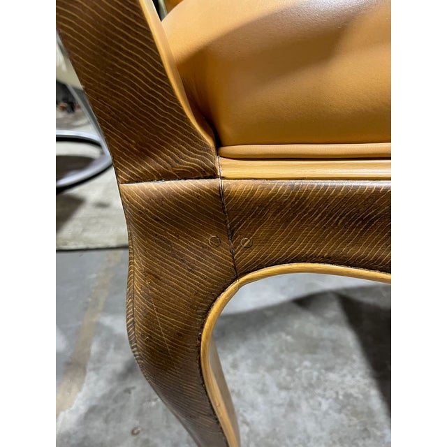 1990s Pair of William Switzer Louis XV Leather Armchairs For Sale - Image 9 of 18