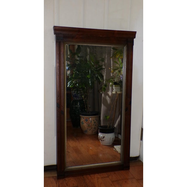 Late 19th Century Antique Victorian Eastlake Pier Mirror Solid Walnut Full Length Mercury Mirror For Sale - Image 5 of 11
