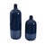 The vases come in a set of two, with a glossy blue body and a matte blue base. The striking interplay between the glossy...