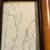 Original 5 x 7 drawing on paper unsigned study Overall size with new old stock frame is 9.5 x 11.5