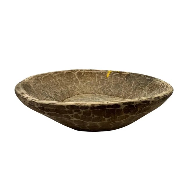 Farmhouse Vintage Wooden Parat Bowl - Small For Sale - Image 3 of 5