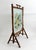 Antique Victorian Bamboo and Hand-Painted Glass Fire Screen, C,1890s For Sale - Image 4 of 9