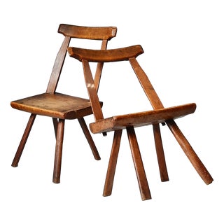Antique 19th Century Farmhouse Chairs, Set of 2 For Sale