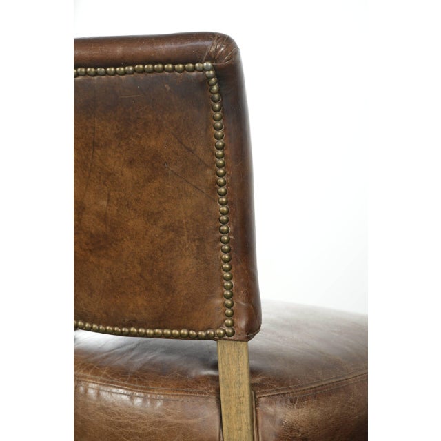 Vintage Cowhide Leather and Wood Dining Chairs, Set of 4 For Sale - Image 12 of 16