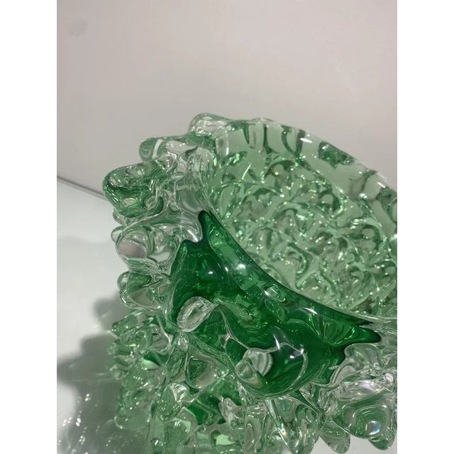 Forest Green Rostrato Green Murano Glass Vase from Simeng For Sale - Image 8 of 10