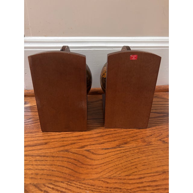 Vintage Old World Globe Book Ends Made in Italy For Sale - Image 4 of 8