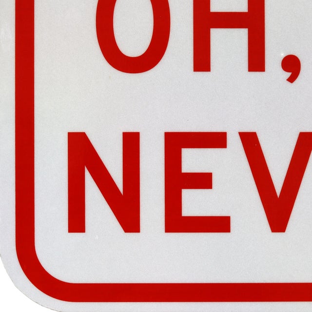 Metal Attention: Nevermind IX - Original Contemporary Street Sign Sculpture by Scott Froschauer For Sale - Image 7 of 10