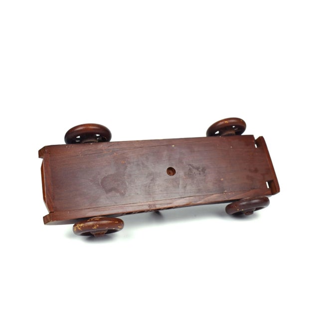Late 20th Century Handmade Wooden 1931 Mercedes Car Model For Sale - Image 9 of 9