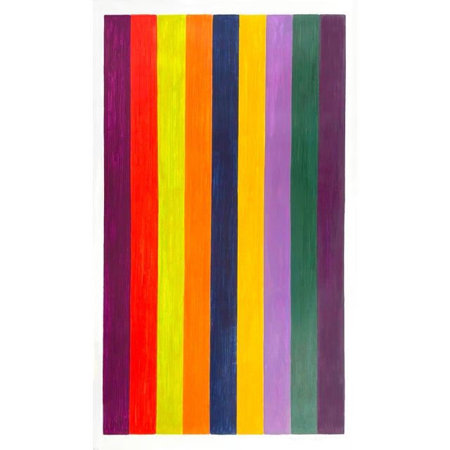Vertical Bars With Purple and Orange For Sale