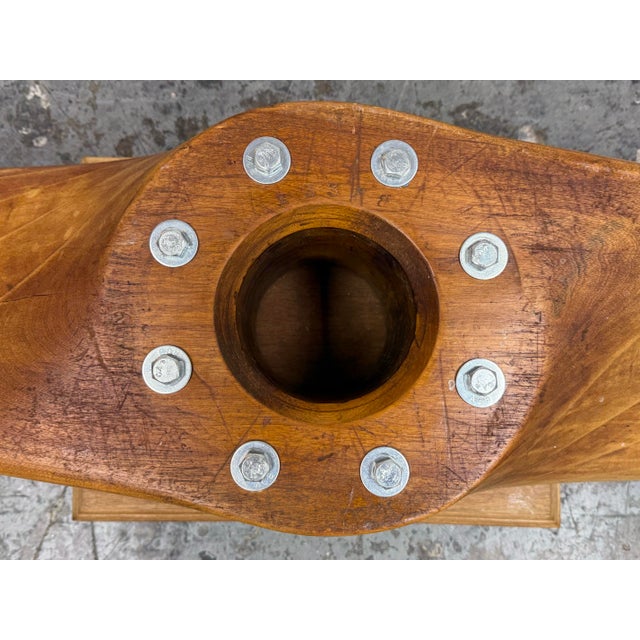 Late 20th Century Wooden Aviation Propeller, Vintage For Sale - Image 5 of 12