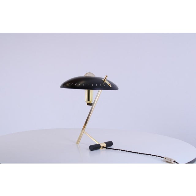 Black Decora Z Table Lamp in Brass by Louis Kalff for Philips, 1950s For Sale - Image 8 of 18