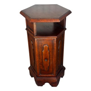 20th Century Hexagonal Side Table in Mahogany Wood, 1950s For Sale