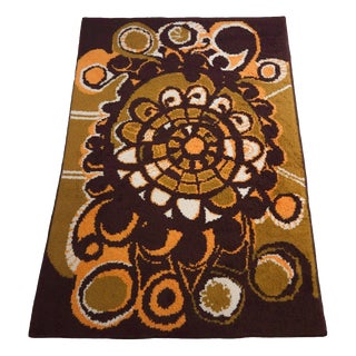 Mid-Century Modern Handmade Rug in Wool, Germany, 1970s For Sale