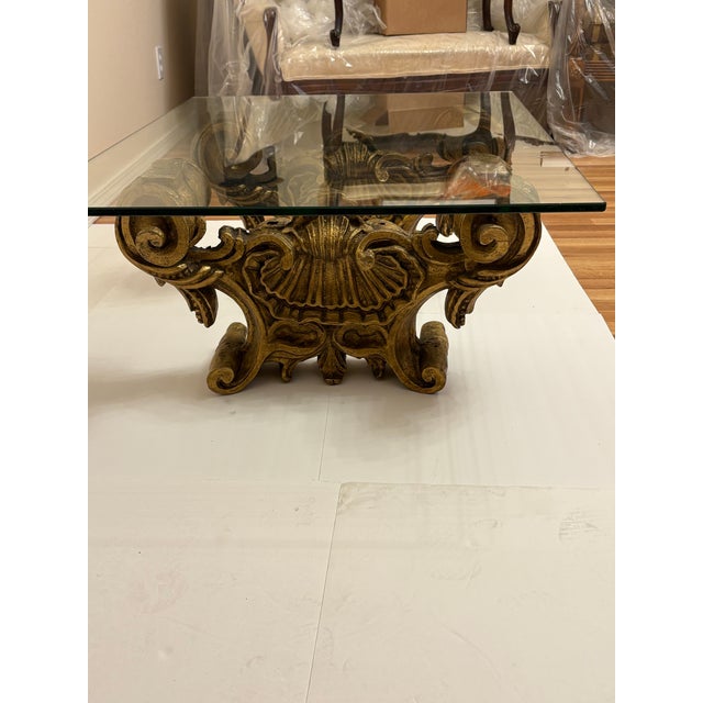 Vintage Hollywood Regency/Rococo Coffee Table For Sale - Image 4 of 6