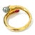 Bochic "Orient" South Sea Pear, Ruby & Sapphire Bangle Set In 18K Gold & Silver For Sale - Image 18 of 18