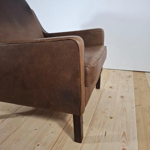 Vintage Leather Lounge Chair, 1960s For Sale - Image 5 of 8