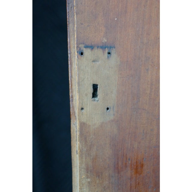 Primitive Antique American Victorian Poplar Closet Cupboard Linen Press Cabinet For Sale - Image 17 of 18