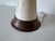 1960’s Italian Mid-Century Modern Walnut and White Marble Table Lamp With Brass Base For Sale - Image 11 of 12
