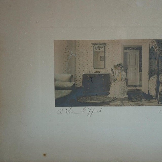 Antique Wallace Nutting Prints, ‘Lady Arabecca” & “A Fine Effect" Interior C1920 - Set of 2 For Sale - Image 13 of 18