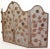 Mid-Century Modern Vintage Reddish Brown Wrought Iron Fireplace Screen With Rose Vine Design For Sale - Image 3 of 5
