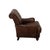 Metal Lazzaro Brown Leather Club Chair With Nailhead Trim and Turned Wood Legs For Sale - Image 7 of 10