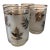 Vintage Mid Century Modern Libbey Frosted Gorgeous Glass Silver Leaf Set of 4 Glass Tumblers For Sale