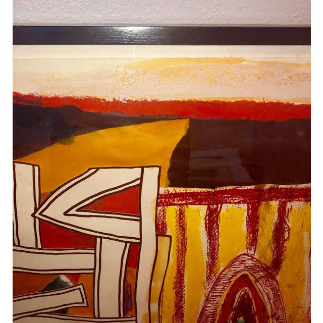 Printmaking Materials Terence La Noue, Huge Abstract Modernist "August Series" Mixed Media Monotype Colorful Painting, 1990 For Sale - Image 7 of 13